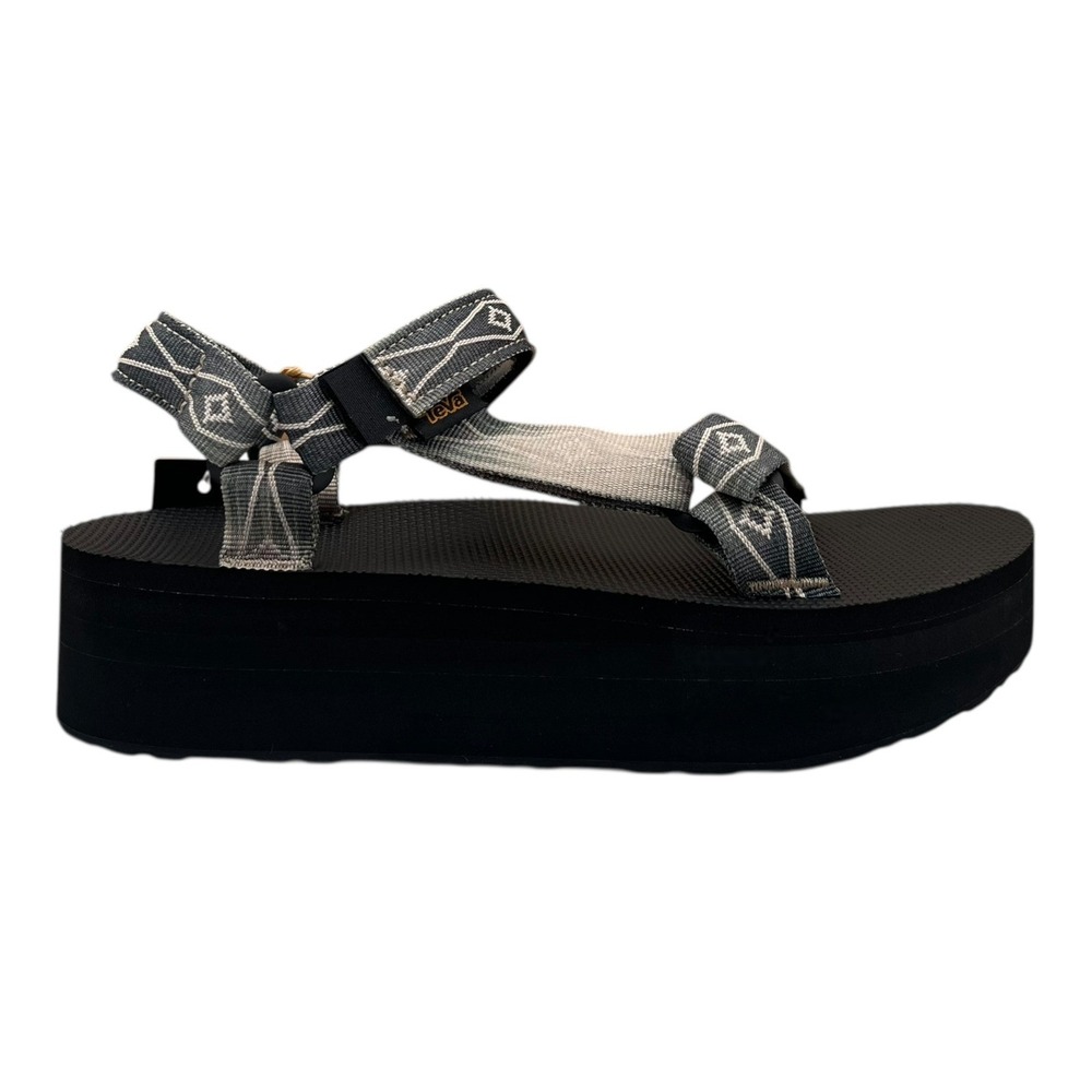 Teva Women's Universal Platform Sport Sandals Size 9 Black Cream Lightweight